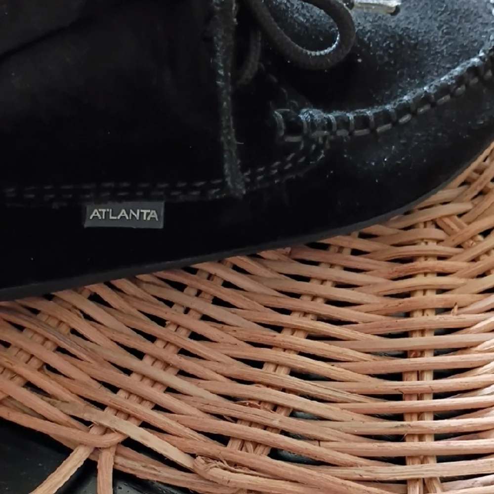 Kids Black Suede Moccasin Shoes